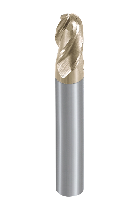 Frese a punta sferica con lavorazione a 4 taglienti in lega di titanio